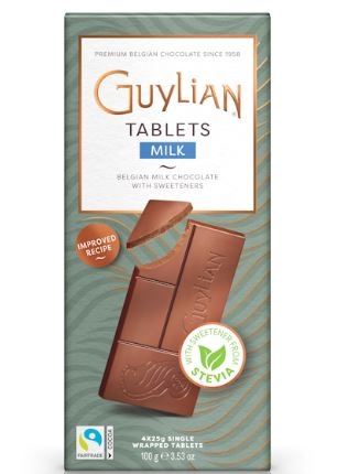 Guylian молочная плитка со стевией без сахара 100 грамм