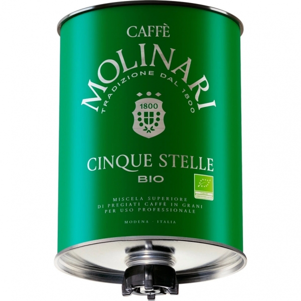 Molinari Bio Organic 90 арабика 10 робуста кофе в зернах 3 кг жб