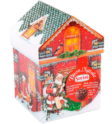 Sorini Новогодний домик шоколадный набор 150 г