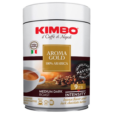 Kimbo Aroma Gold 100% Arabica кофе молотый 250 г жб