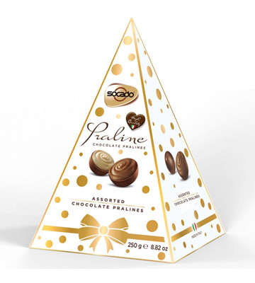 Socado Золотая пирамида ассорти шоколадных конфет 250г