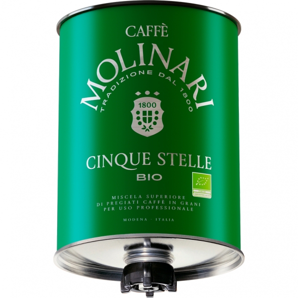Molinari Bio Organic 100% арабика кофе в зернах 3 кг жб