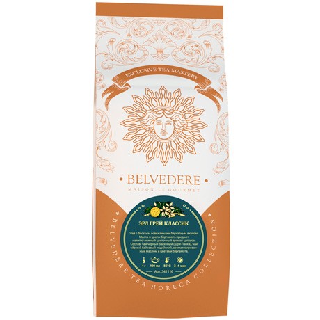 Belvedere Эрл Грей Классик черный ароматизированный чай 500 г