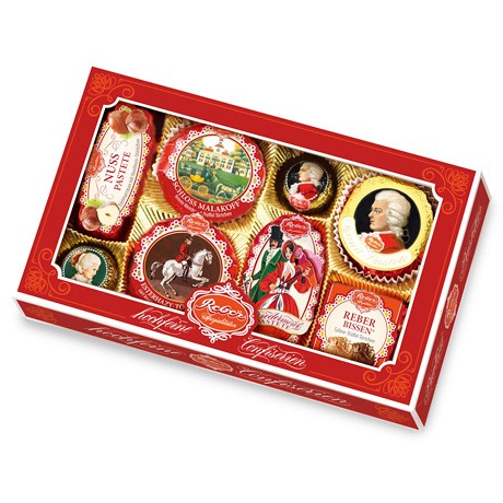 Reber Mozart Подарочный набор с окном конфеты шоколадные 285 г