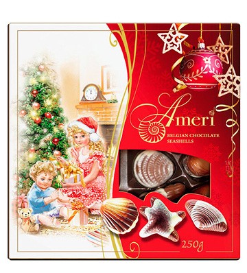 Ameri конфеты шоколадные Дети У Новогодней Ёлки 250 гр х 12 шт.