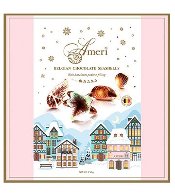 Ameri Морские Ракушки Розовая шоколадные конфеты 250 г x 12 шт.