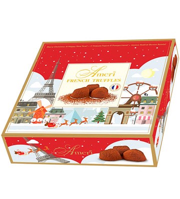 Ameri шоколадные трюфели Рождество в Париже новогодний конверт 250 г х 12 шт.