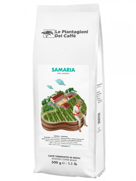 Le Piantagioni del Caffe Samaria кофе в зернах 500 г