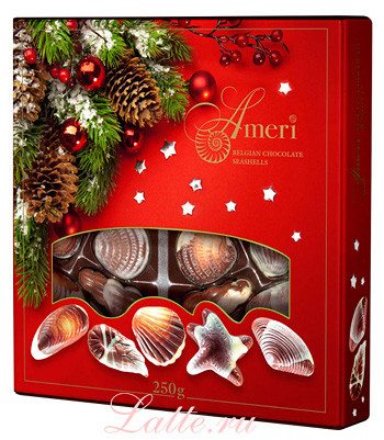 Ameri конфеты шоколадные Красная Упаковка новогодняя 250 гр