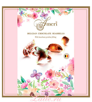 Ameri Морские Ракушки Розовая шоколадные конфеты 250 г