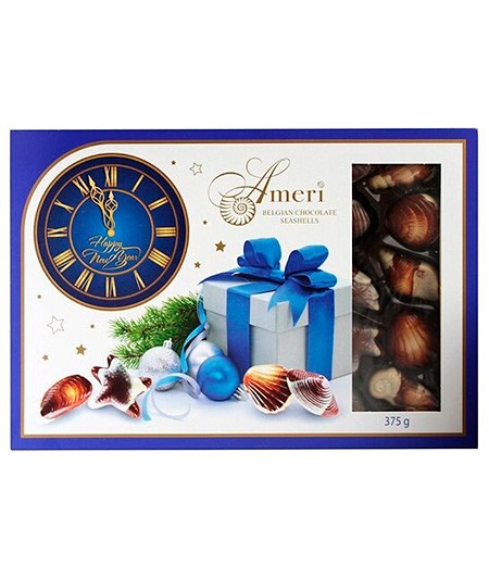 Ameri конфеты шоколадные Новогодний Подарок новогодняя упаковка 375 гр х 4 шт.