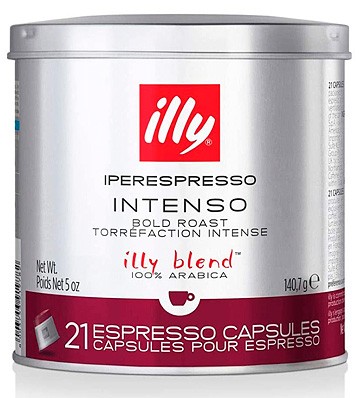 Illy iperEspresso Intenso темной обжарки кофе в капсулах 21 шт жб
