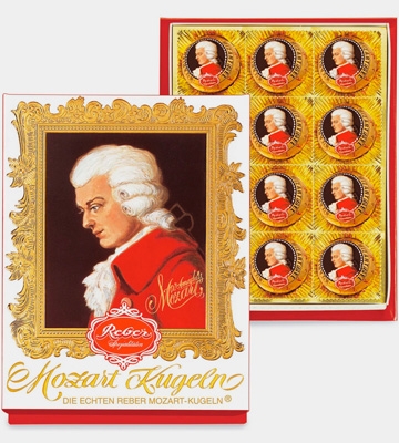 Reber Mozart Kugeln горький шоколад 240 г