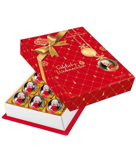 Reber Mozart Рождественская подарочная упаковка с горьким шоколадом 240 г