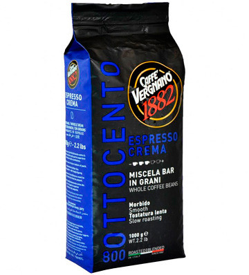 Caffe Vergnano 1882 Espresso Crema 800 кофе в зернах 1 кг