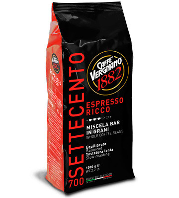 Caffe Vergnano 1882 Espresso Ricco 700 кофе в зернах 1 кг